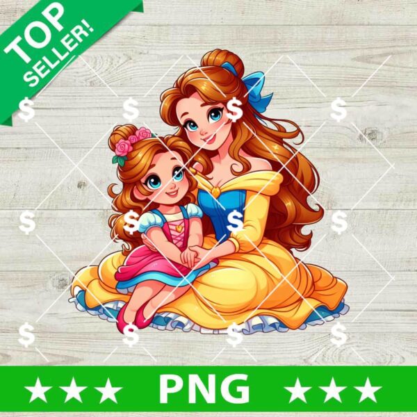 Disney Belle Mom And Daughter PNG