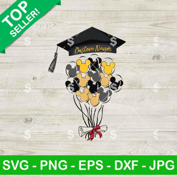 Disney Mouse Balloon Graduation 2025 SVG