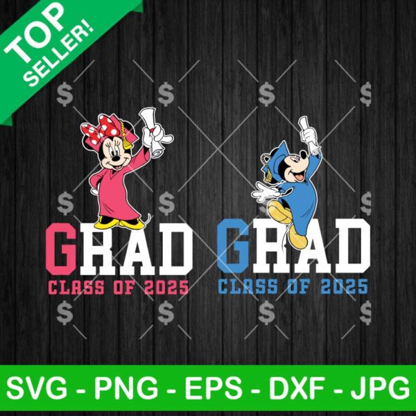 Disneyland Mickey Minnie Grad Class Of 2025 SVG