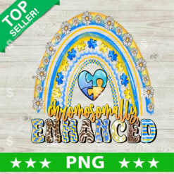 Down Syndrome Chromosomally Enhanced PNG, Down Syndrome Rainbow PNG, Down Syndrome Sublimation PNG