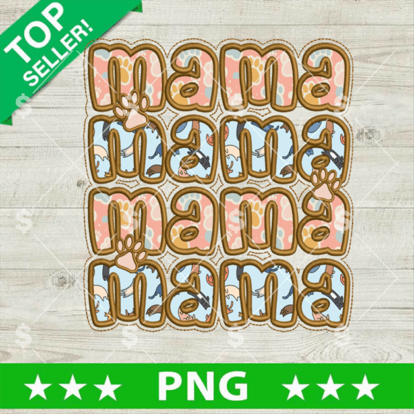 Faux Embroidery Cat Mom PNG