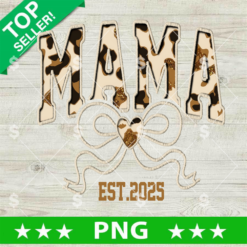 Faux Embroidery Leopard Mama PNG