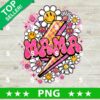 Glitter Mama Retro Flower PNG
