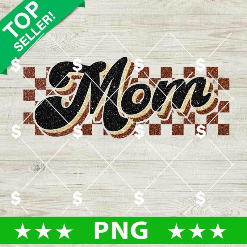 Vintage Glitter Mom PNG