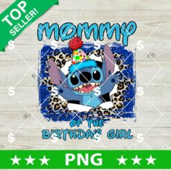 Glitter Stitch Mommy Of Birthday Girl PNG