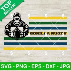 Gorilla Rugby Football Mascot SVG