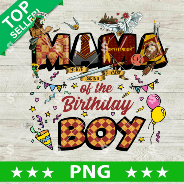 Gryffindor Mama Of Birthday Boy PNG