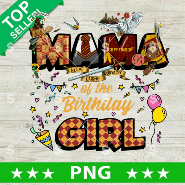 Gryffindor Mama Of Birthday Girl PNG
