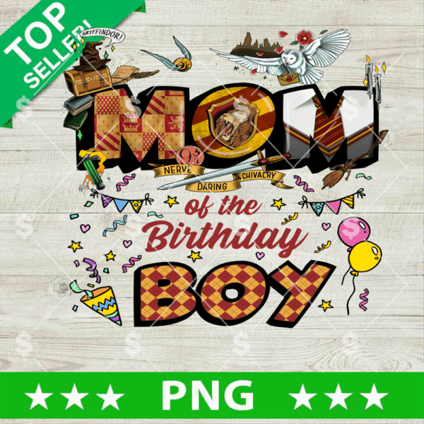 Gryffindor Mom Birthday Boy PNG, Gryffindor Harry Potter PNG, Magic Gryffindor Hogwarts Sublimation PNG