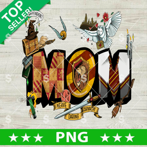 Gryffindor Mom PNG, Gryffindor Harry Potter Mom PNG, Magic Hogwarts School Sublimation PNG
