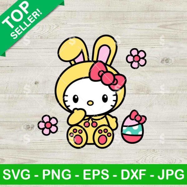 Hello Kitty Easter Bunny Eggs SVG