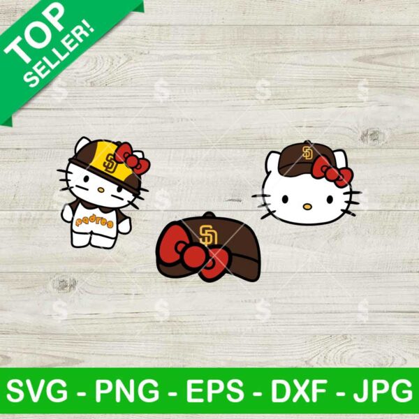 Hello Kitty Padres San Diego SVG Bundle