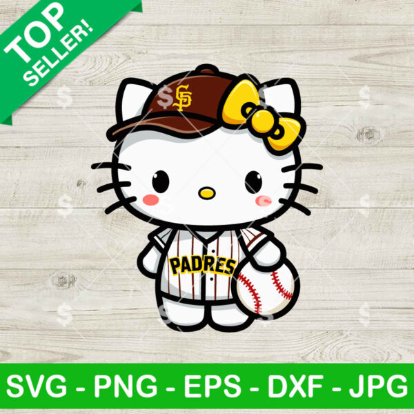 Hello Kitty San Diego Padres MLB SVG