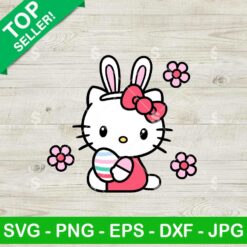 Hello Kitty With Easter Egg SVG