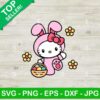 Pink Hello Kitty With Egg Basket SVG