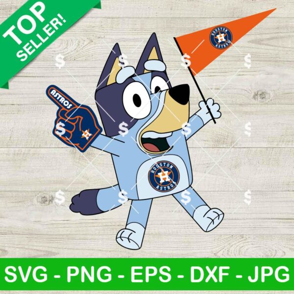 Houston Astros Bluey Baseball Team SVG