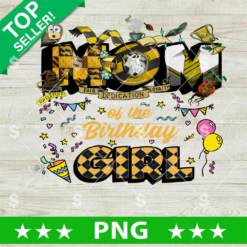 Hufflepuff Mom Birthday Girl PNG