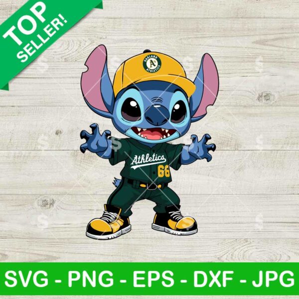 Lilo Stitch Athletics MLB Team SVG