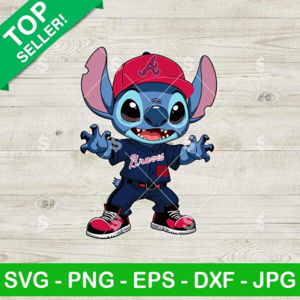 Lilo Stitch Atlanta Braves MLB SVG