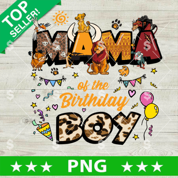 Lion King Mama Birthday Boy PNG