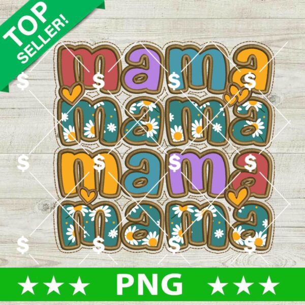 Mama Daisy Floral PNG
