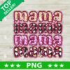 Faux Embroidery Mama Heart PNG