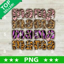 Faux Embroidery Mama Safari PNG