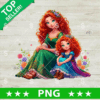 Merida Disney Mom and Daughter PNG