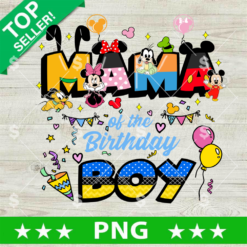 Mickey Mama Birthday Boy PNG, Glitter Disney Friends Birthday PNG, Birthday Boy Sublimation PNG