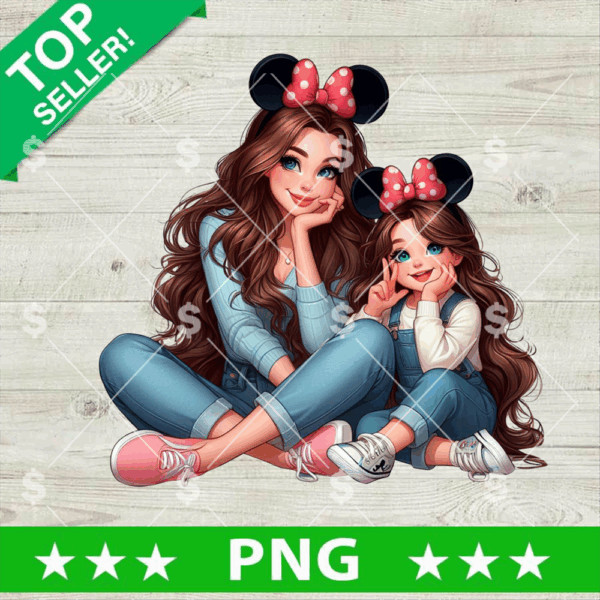 Minnie Disney Mom and Daughter PNG, Disney Mom PNG, Mom and Daughter Sublimation PNG