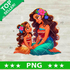 Moana Disney Mom and Daughter PNG