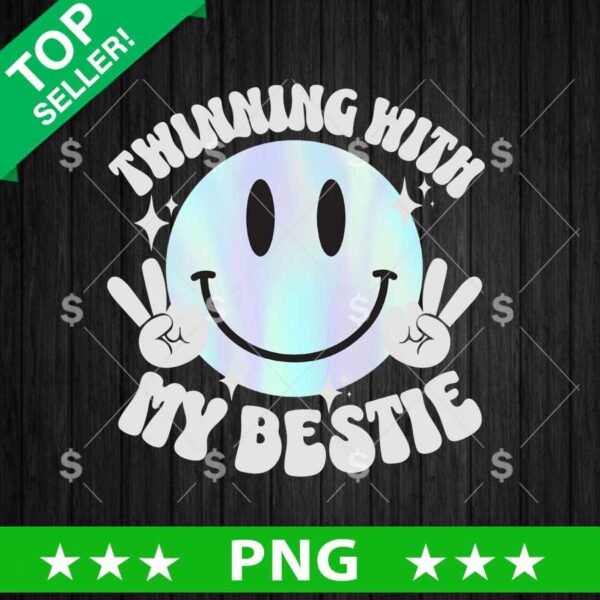 Twinning With My Bestie Smile Face PNG