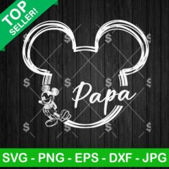 Papa Mickey Mouse Sketched Disneyland SVG.rar