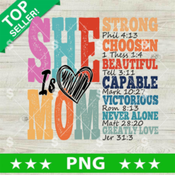Retro She Is Mom PNG