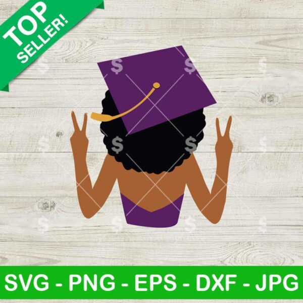 Senior Black Girl SVG