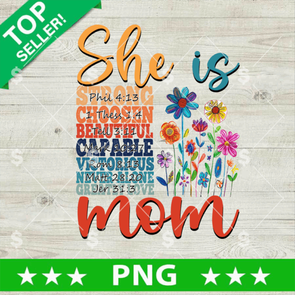 She Is Mom Christian PNG