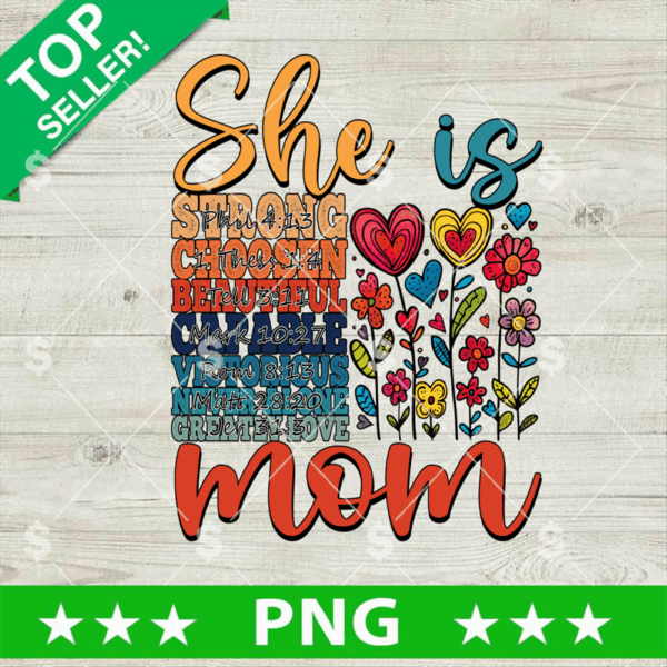 She Is Christian Mom PNG