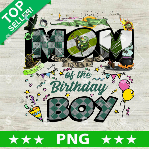 Slytherin Mom Birthday Boy PNG, Harry Potter Birthday PNG, Wizard Birthday Sublimation PNG