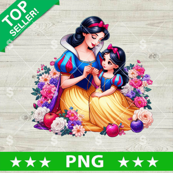 Snow White Mom and Daughter PNG