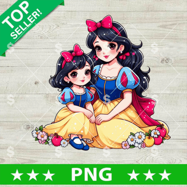 Snow White Mom and Baby PNG