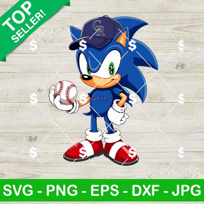 Sonic Colorado Rockies Baseball Hat SVg