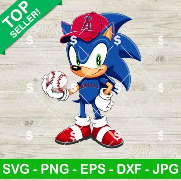 Sonic Los Angeles Angels Baseball Hat SVG