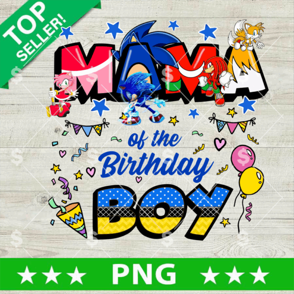 Sonic Mama Birthday Boy PNG