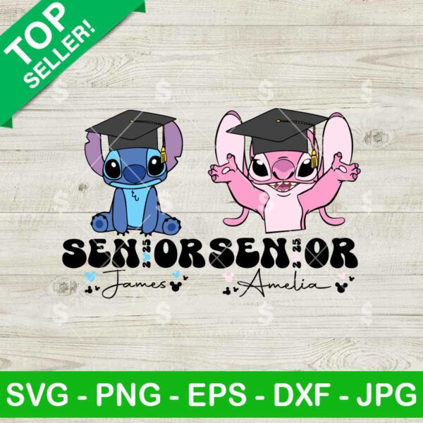 Stitch Angel Senior 2025 SVG