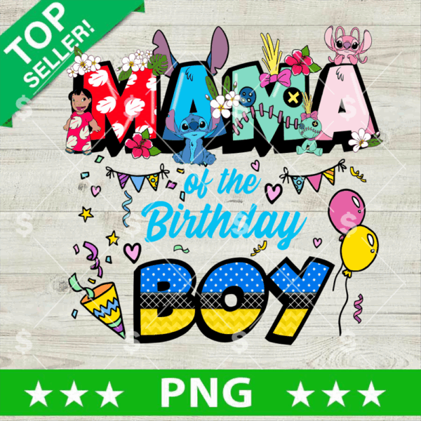 Stitch Mama Birthday Boy PNG