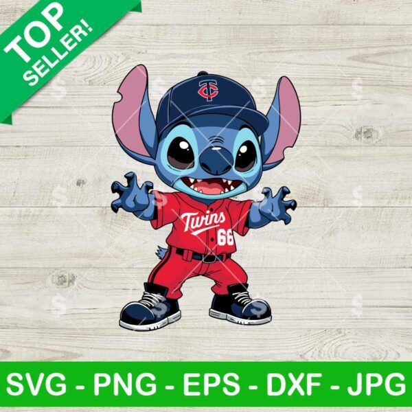 Stitch Minnesota Twins Baseball SVG