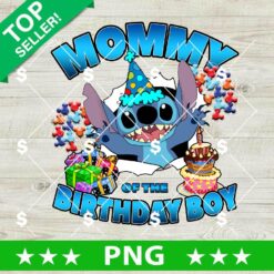 Stitch Mommy Of Birthday Boy PNG, Stitch Birthday Boy PNG, Disney Stitch Birthday Sublimation PNG