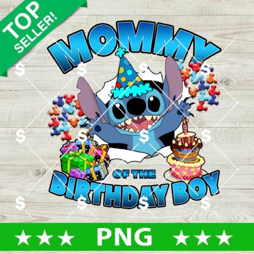 Stitch Mommy Of Birthday Boy PNG