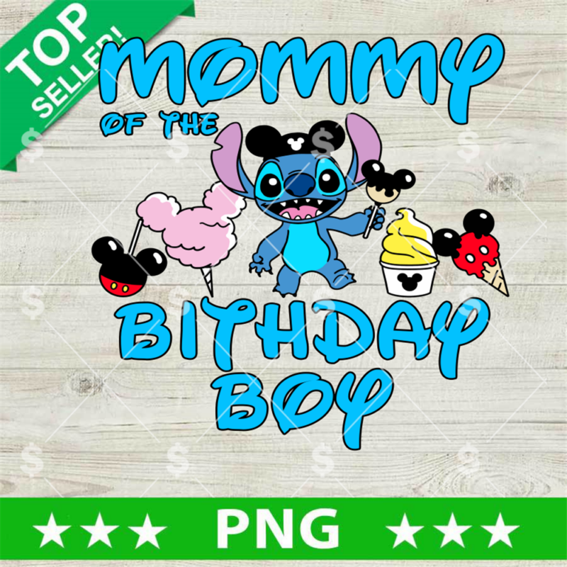 Stitch Mouse Ears Birthday Boy PNG