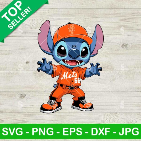 Stitch New York Mets Baseball SVG